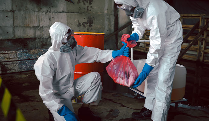 Chemical spill cleaning service