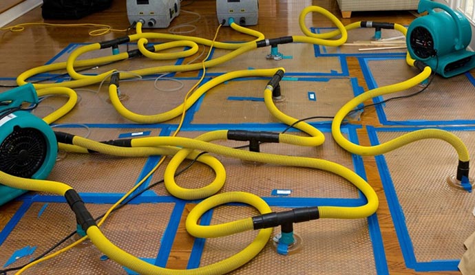 Water extraction service with equipment