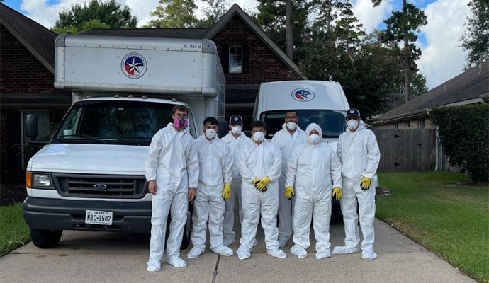 Professional mold redediation team by Fire Reconstruction Inc