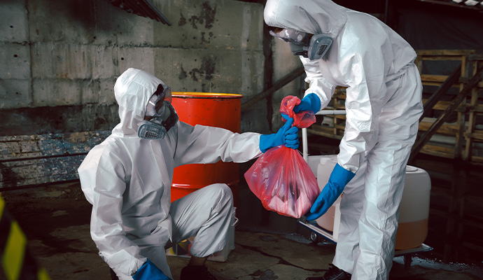 Professional biohazard cleanup and decontamination